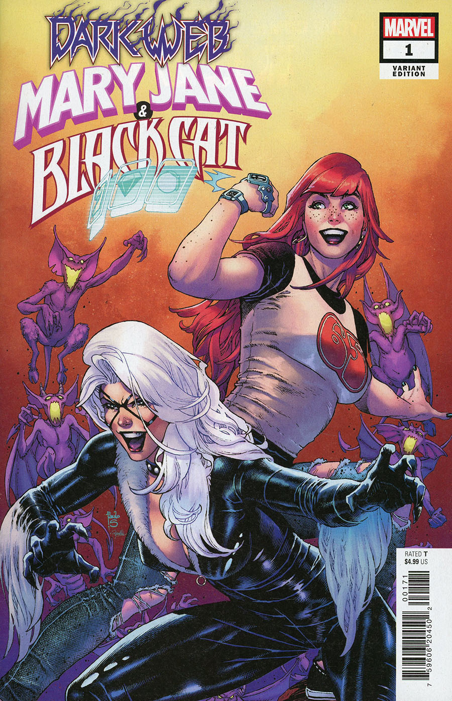 Mary Jane And Black Cat #1 Cover F Incentive Paulo Siqueira Variant Cover (Dark Web Tie-In)