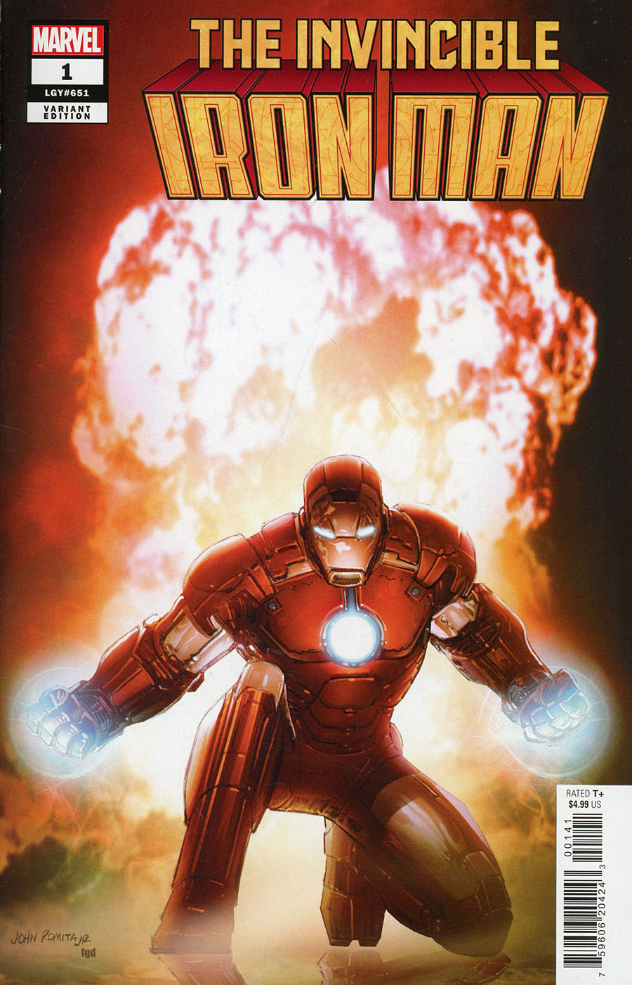 Invincible Iron Man Vol 4 #1 Cover H Incentive John Romita Jr Hidden Gem Variant Cover