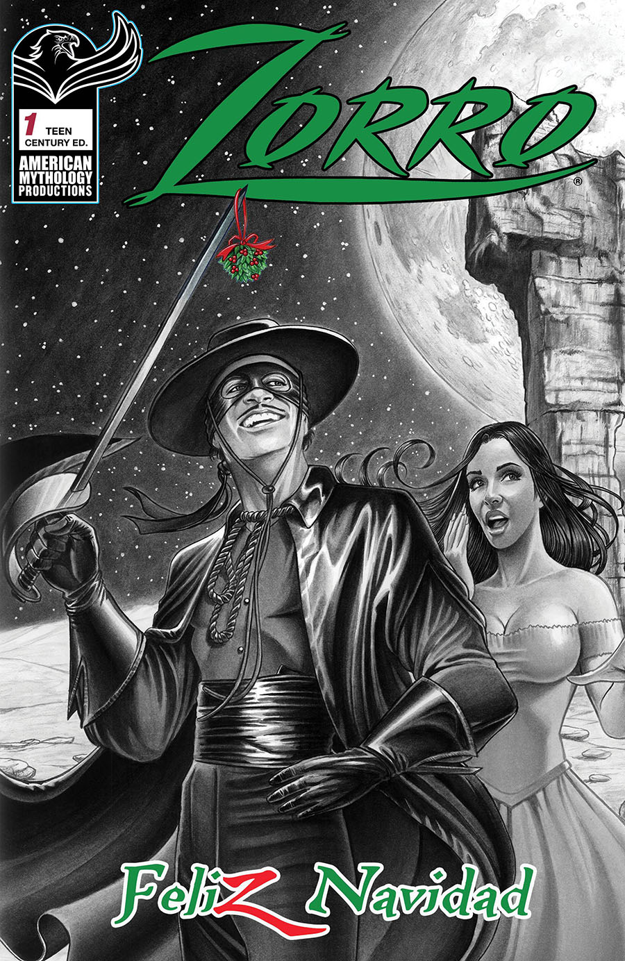 Zorros Feliz Navidad Special #1 (One Shot) Cover D Incentive Black & White Century Edition Variant Cover