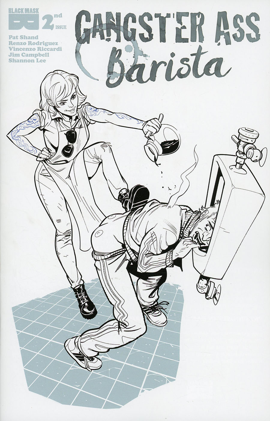 Gangster Ass Barista #2 Cover F Incentive Conor Hughes & Fin Cramb Spot Color Cover