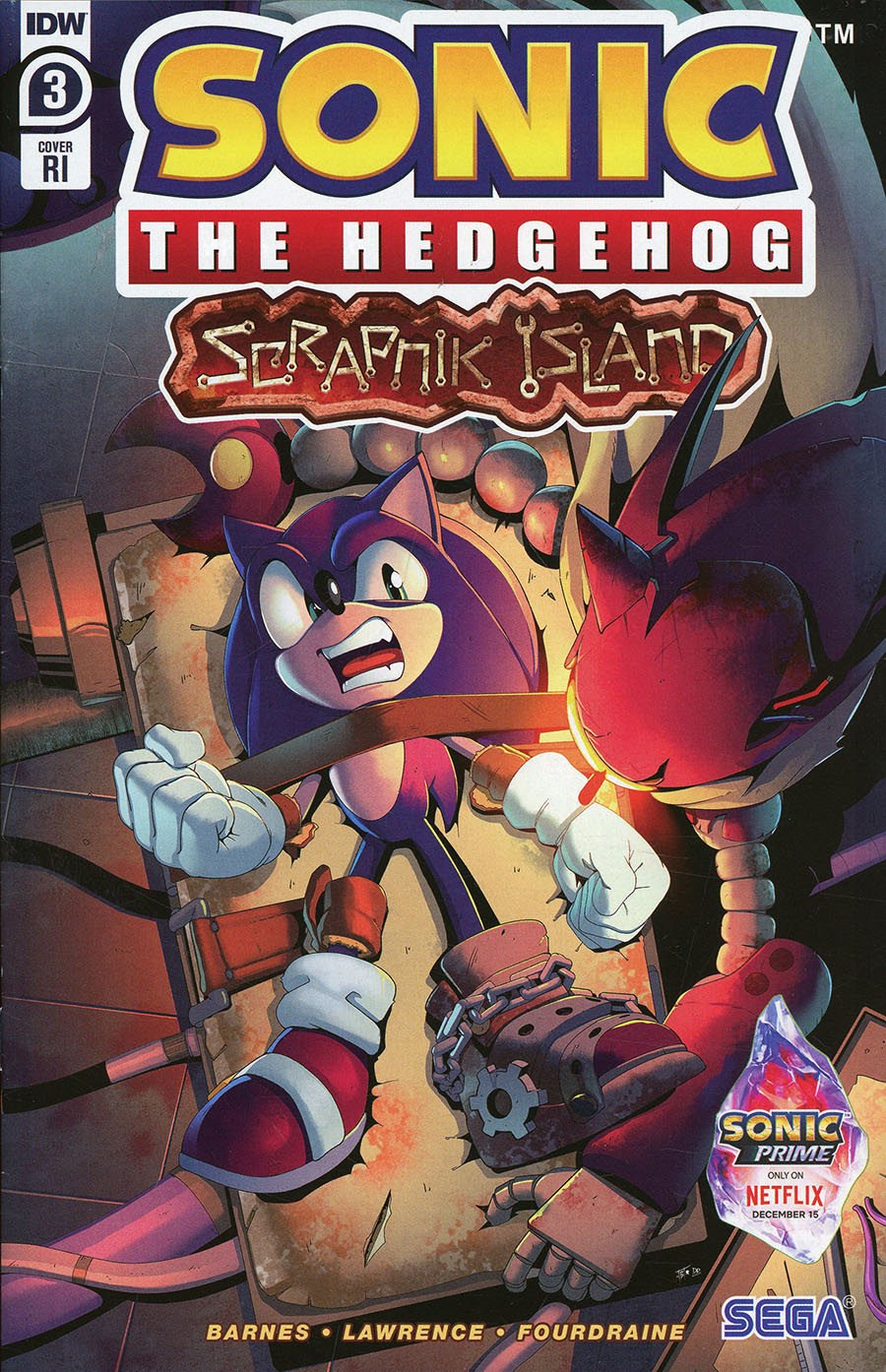 Sonic The Hedgehog Scrapnik Island #3 Cover C Incentive Adam Bryce Thomas Variant Cover