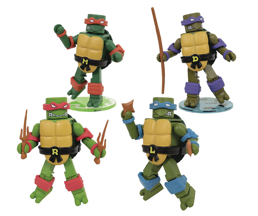 Teenage Mutant Ninja Turtles Retro Minimates Diamond Comic Distributors 40th Anniversary Previews Exclusive Box Set
