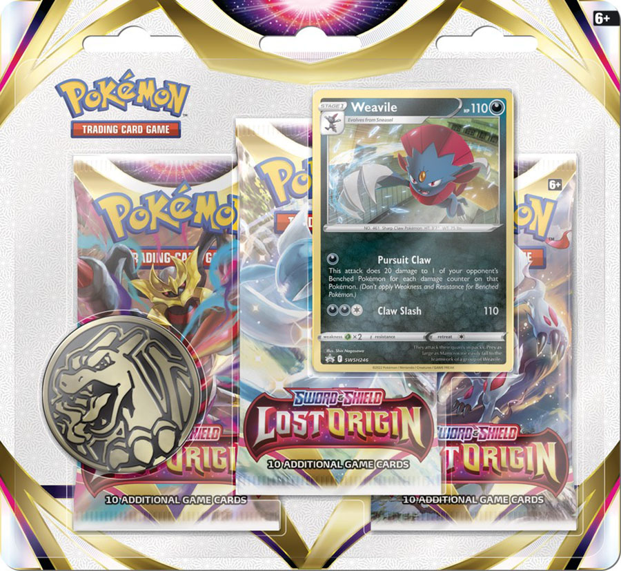 Pokemon Sword And Shield Lost Origin 3-Pack Blister