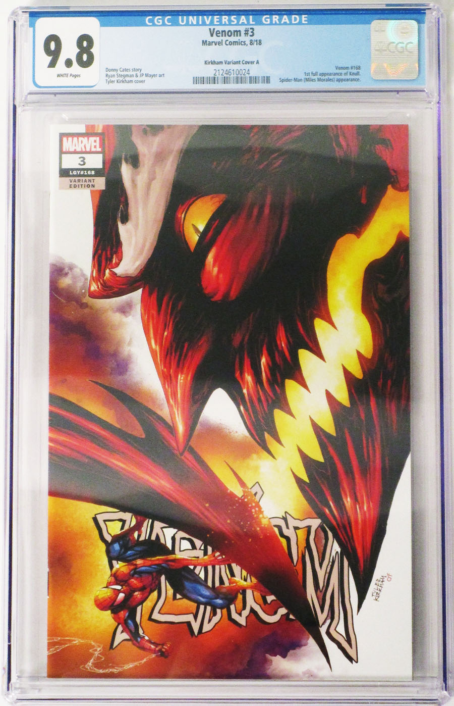 Venom Vol 4 #3 Cover G CGC 9.8 Tyler Kirkham Variant Cover