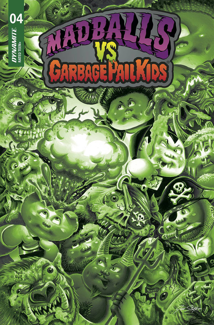 Madballs vs Garbage Pail Kids #4 Cover J Incentive Joe Simko Slime Green Cover