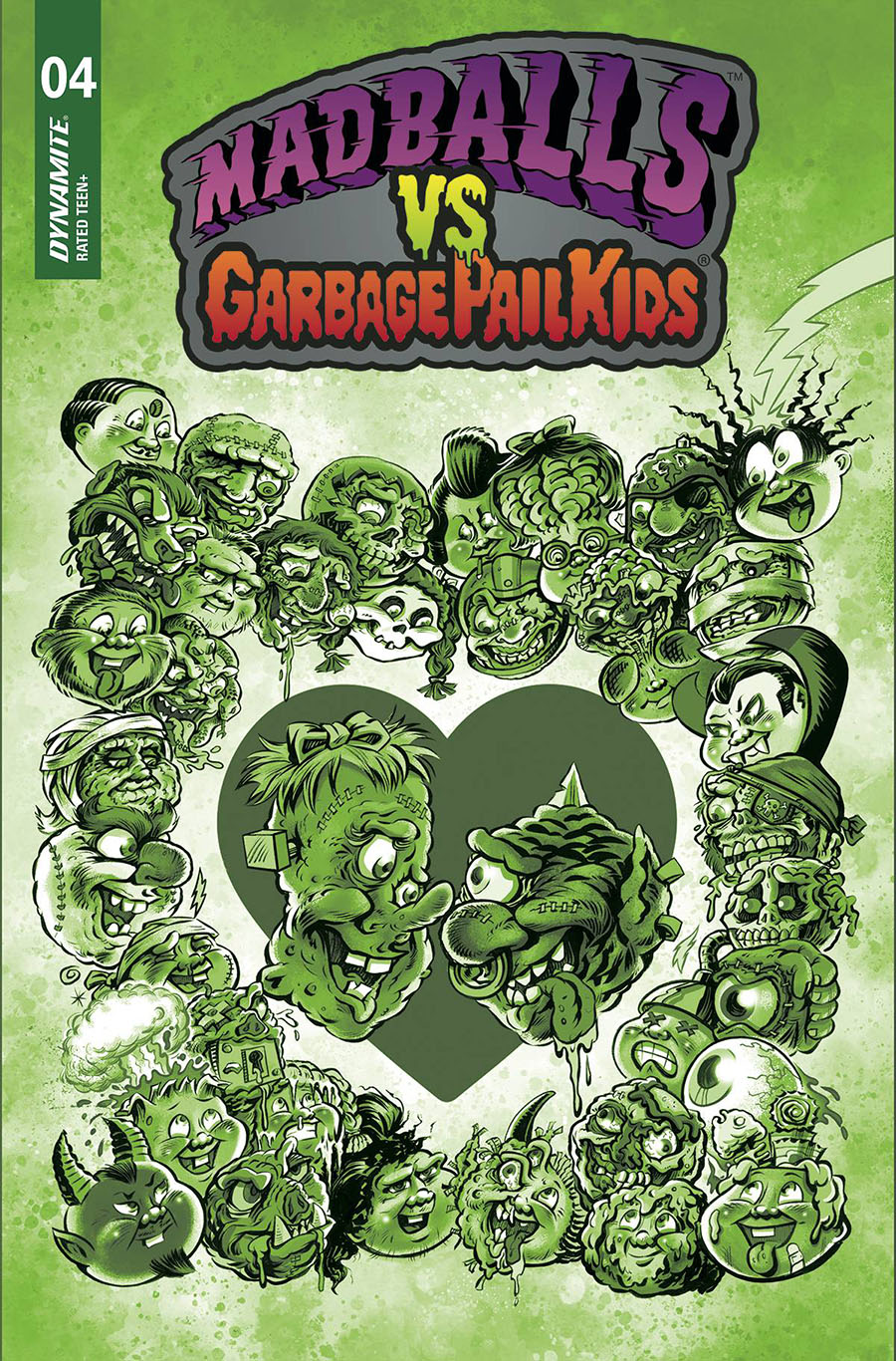 Madballs vs Garbage Pail Kids #4 Cover K Incentive Jason Crosby Slime Green Cover