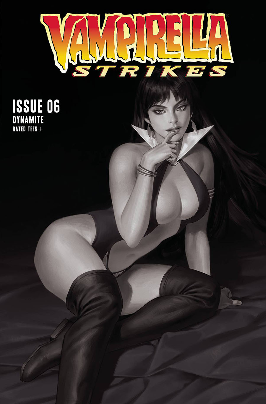 Vampirella Strikes Vol 3 #6 Cover Q Incentive Junggeun Yoon Black & White Cover