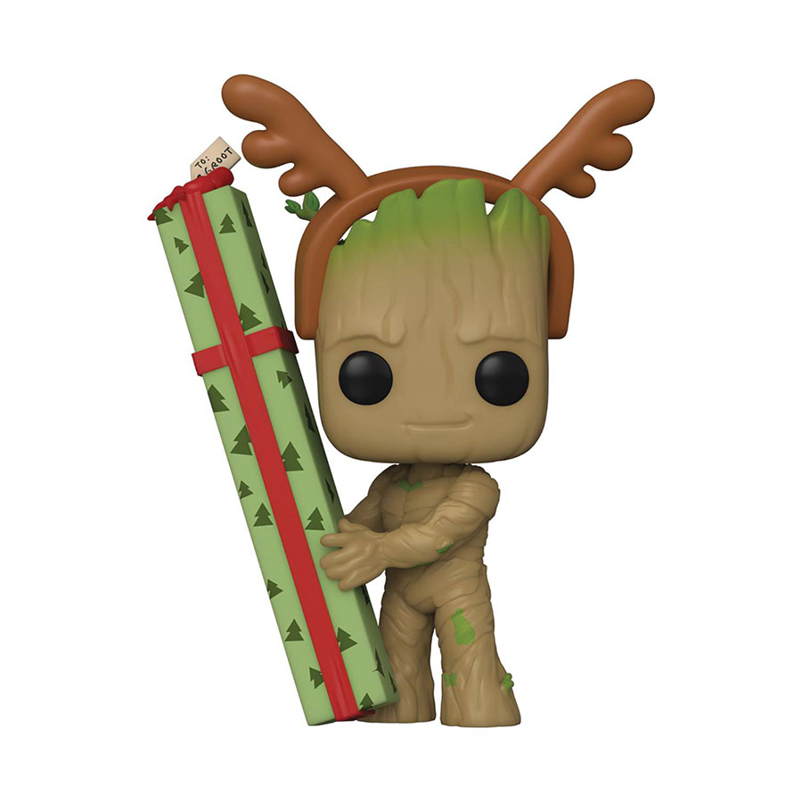 POP Marvel Guardians Of The Galaxy Holiday Special Groot Vinyl Bobble Head