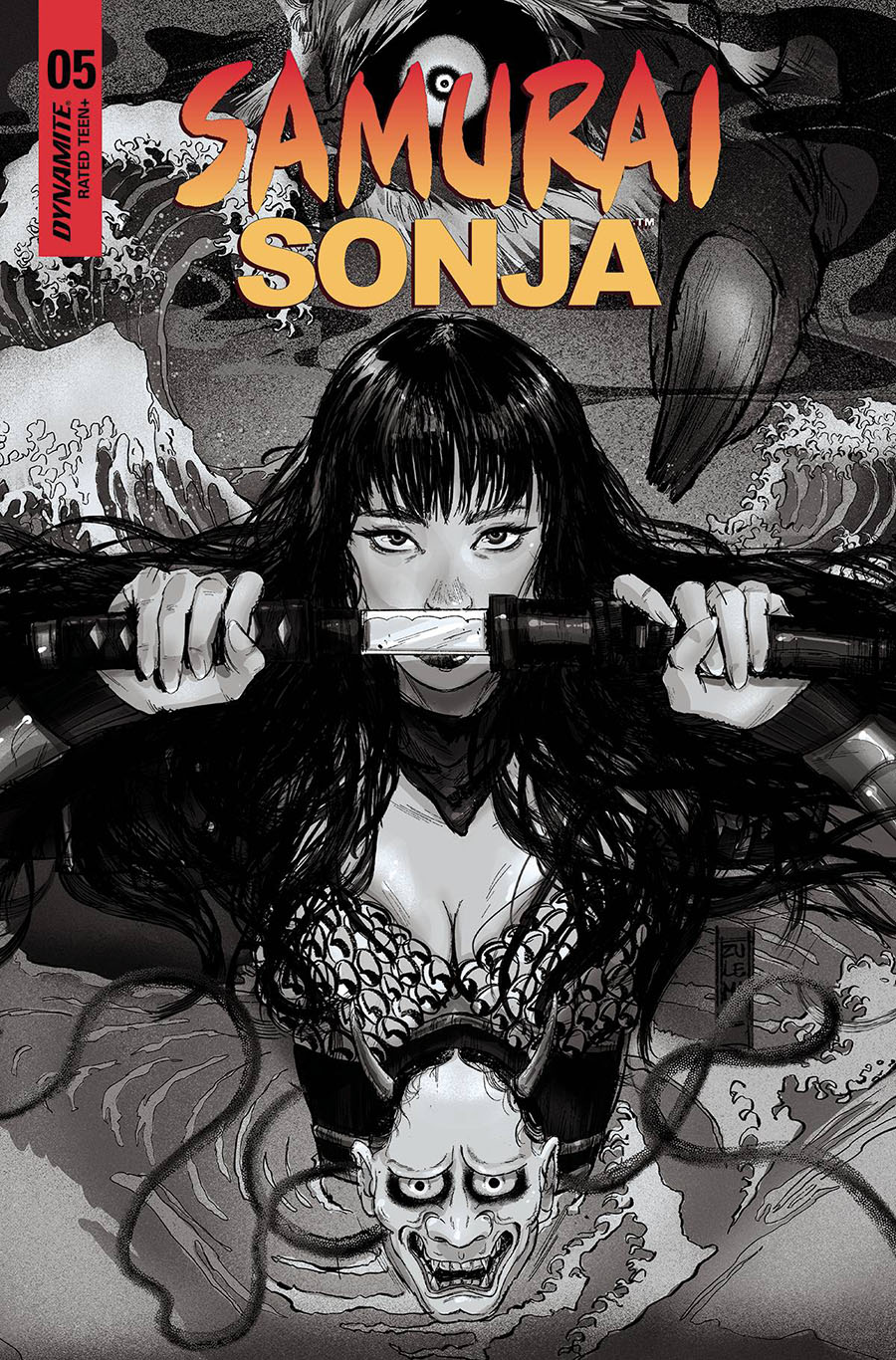 Samurai Sonja #5 Cover O Incentive Zulema Lavina Black & White Cover