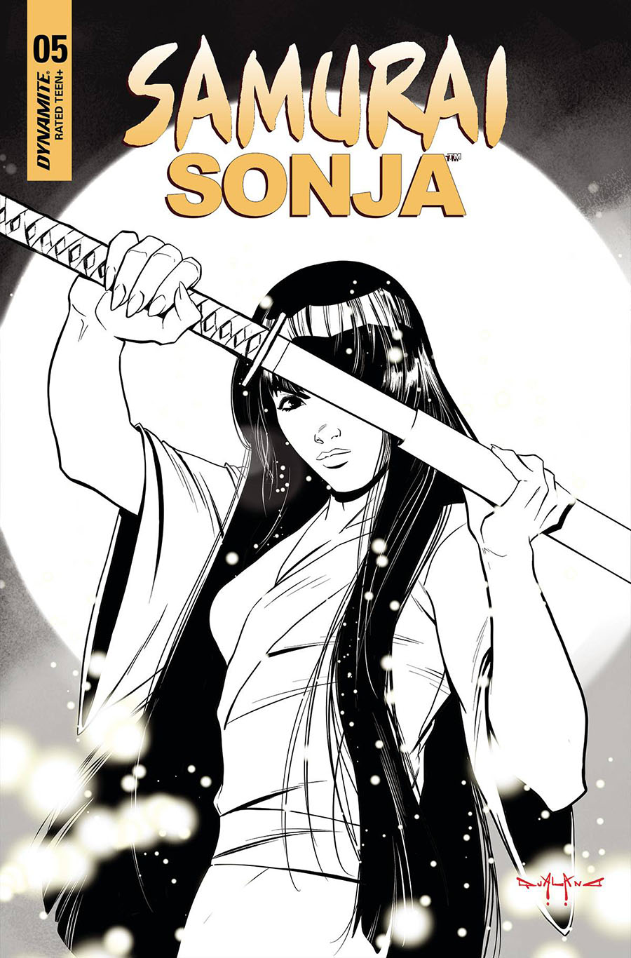 Samurai Sonja #5 Cover P Incentive Pasquale Qualano Black & White Cover
