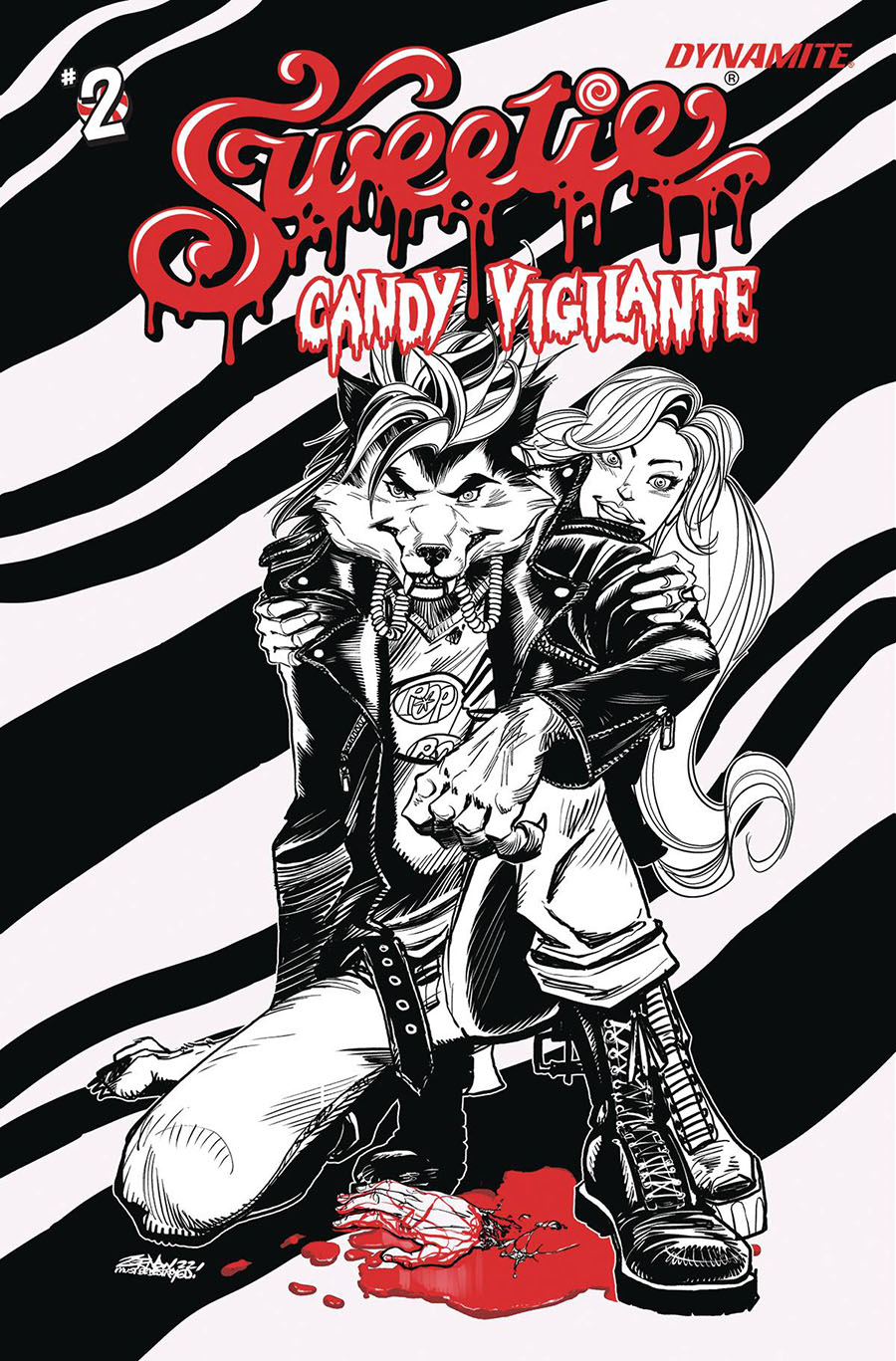 Sweetie Candy Vigilante #2 Cover M Incentive Jeff Zornow Candy Wolf & Sweetie Line Art Cover