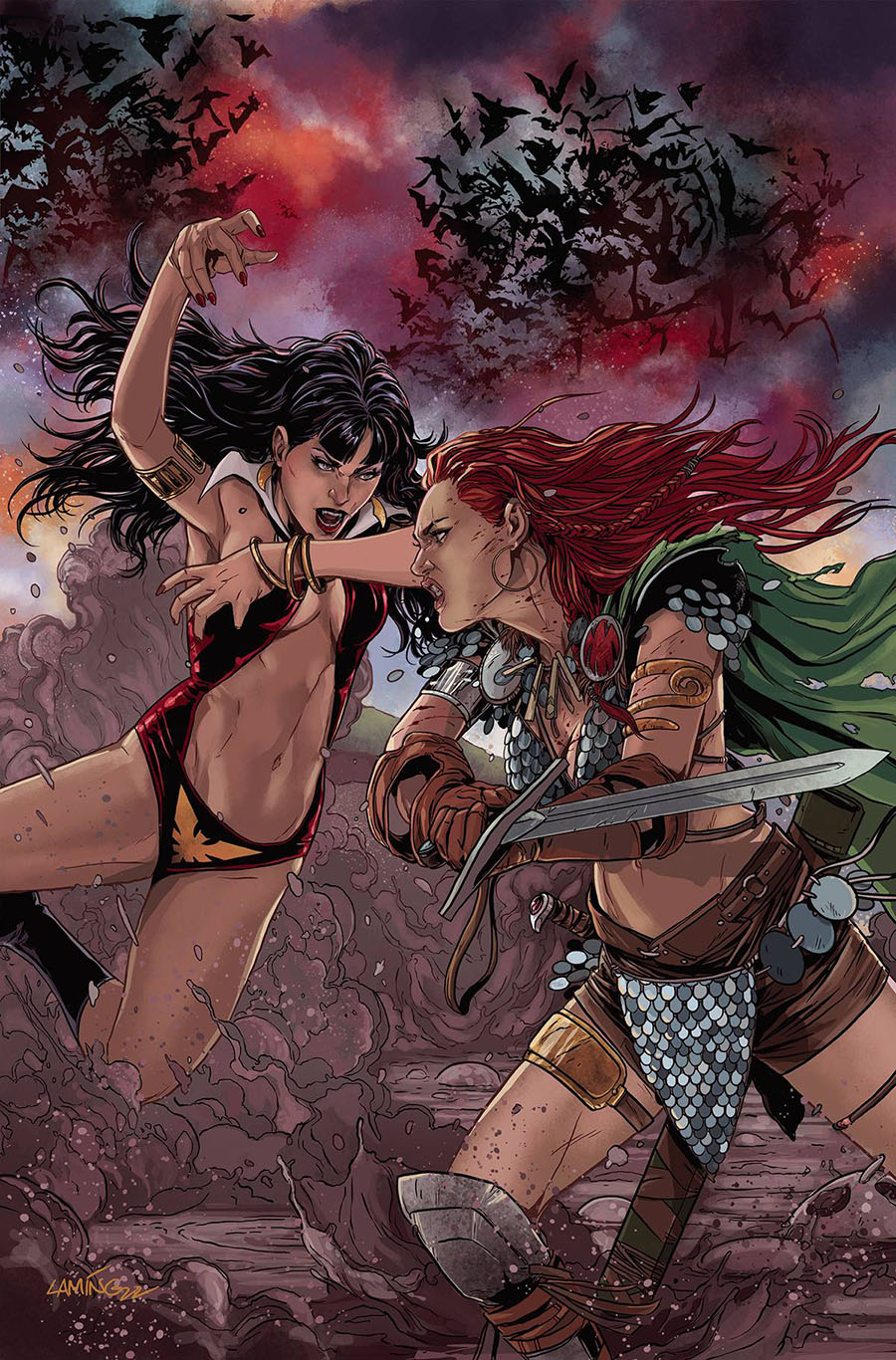 Vampirella vs Red Sonja #1 Cover X Incentive Marc Laming Virgin Cover