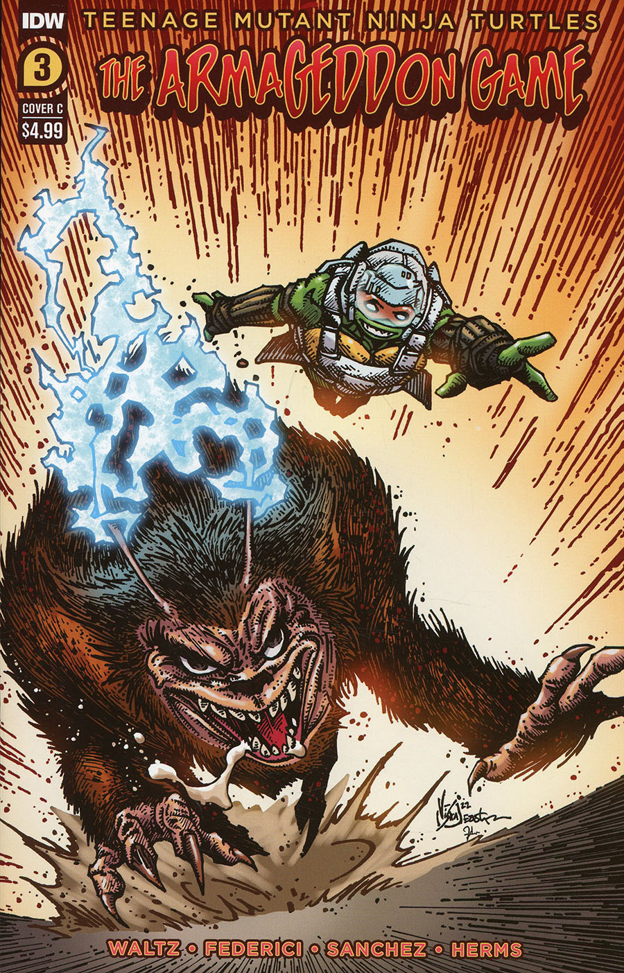 Teenage Mutant Ninja Turtles Armageddon Game #3 Cover C Variant Kevin Eastman Cover