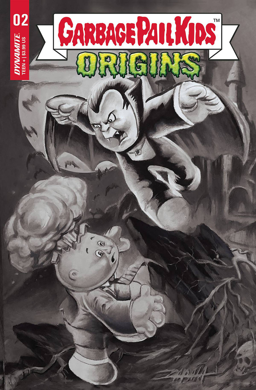 Garbage Pail Kids Origins #2 Cover L Incentive Jeff Zapata Black & White Cover