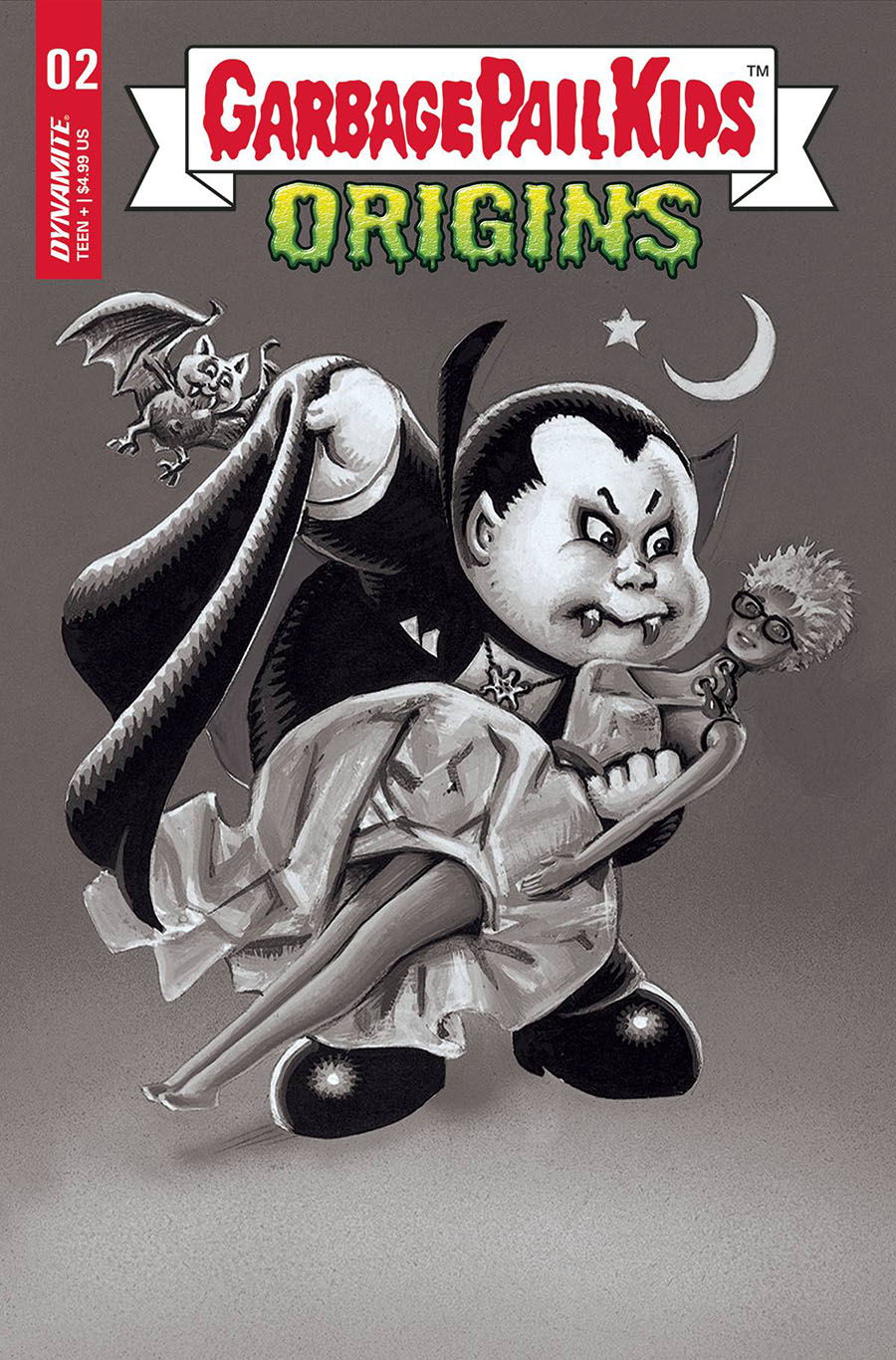 Garbage Pail Kids Origins #2 Cover N Incentive Trading Card Black & White Cover