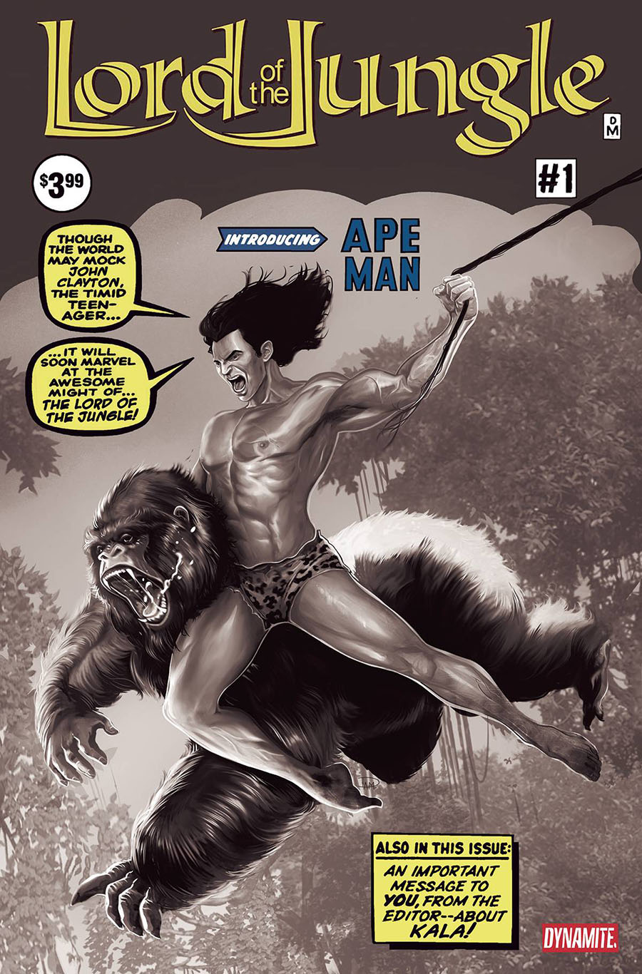 Lord Of The Jungle Vol 2 #1 Cover T Incentive Daniel Maine Amazing Fantasy 15 Homage Black & White Cover