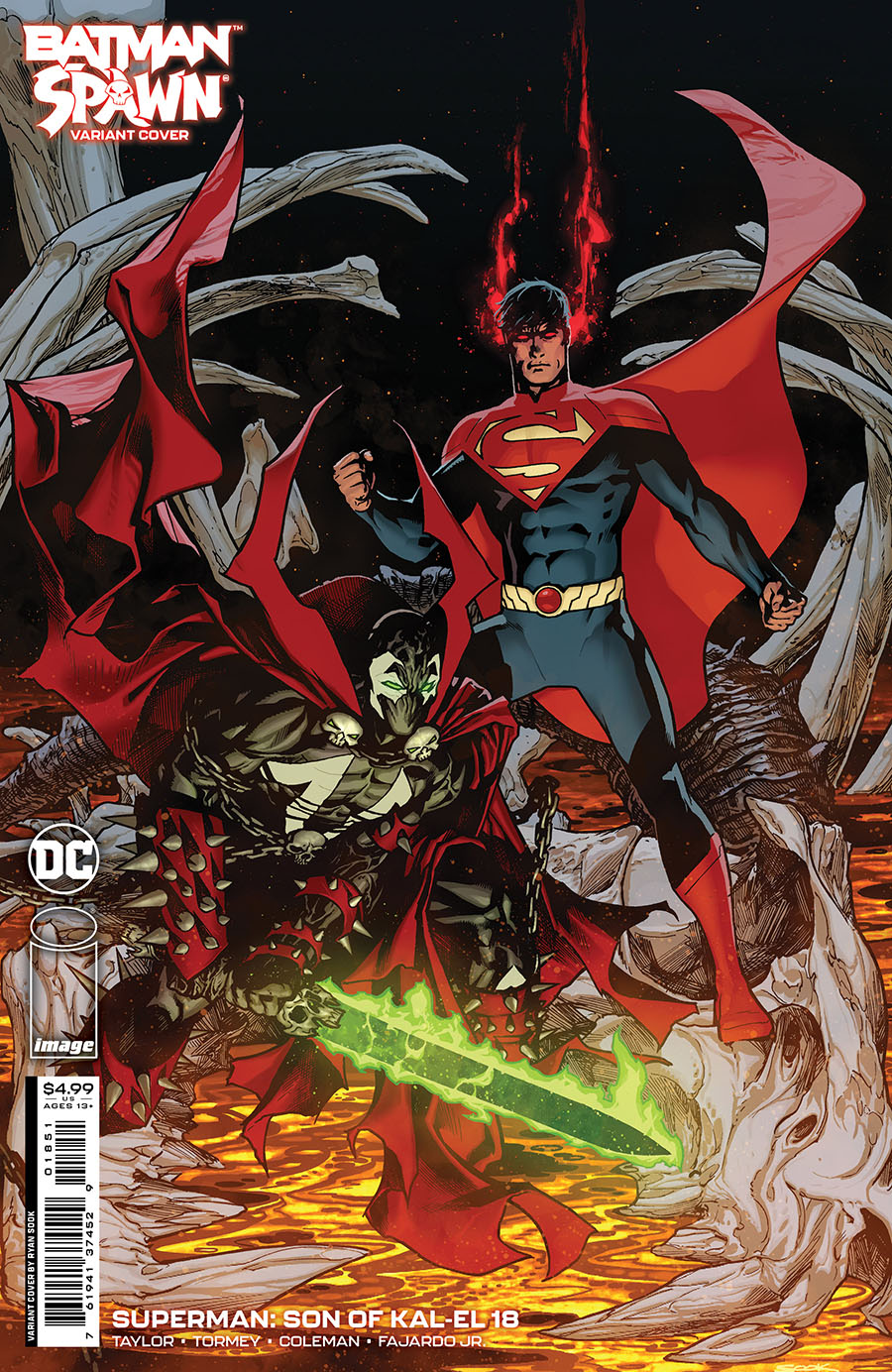 Superman Son Of Kal-El #18 Cover D Variant Ryan Sook DC Spawn Card Stock Cover (Kal-El Returns Part 6)