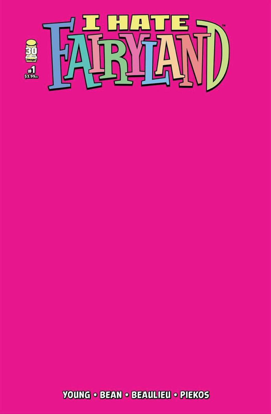 I Hate Fairyland Vol 2 #1 Cover H Variant Blank Cover