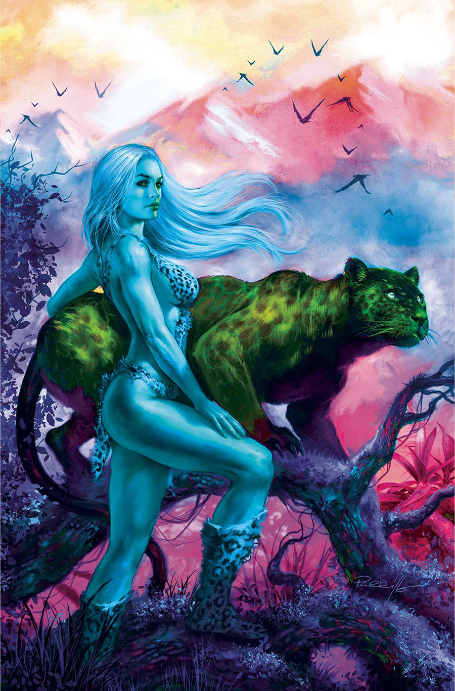 Sheena Queen Of The Jungle #10 Cover Q Incentive Lucio Parrillo Ultraviolet Virgin Cover
