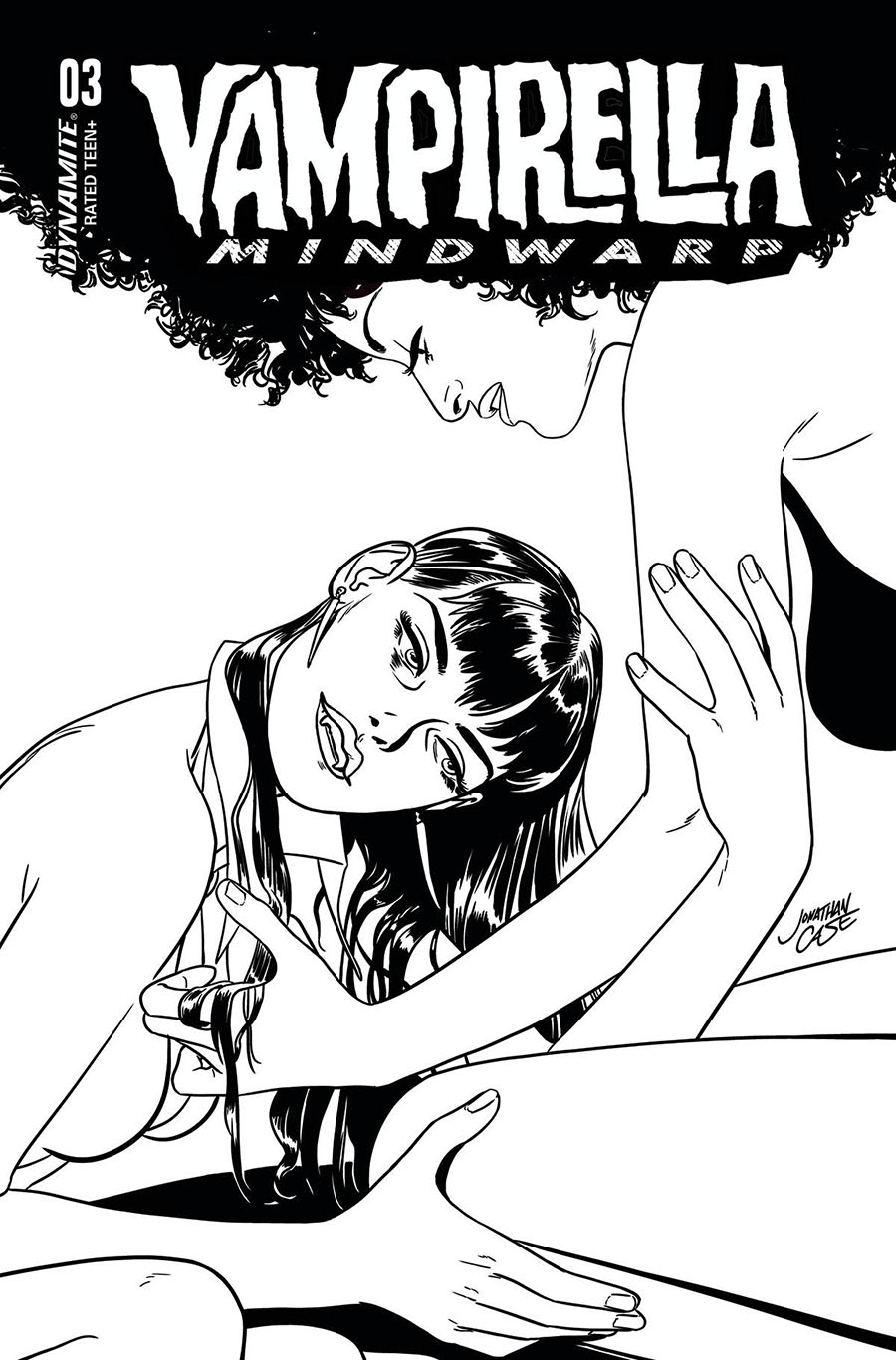 Vampirella Mindwarp #3 Cover M Incentive Jonathan Case Black & White Cover
