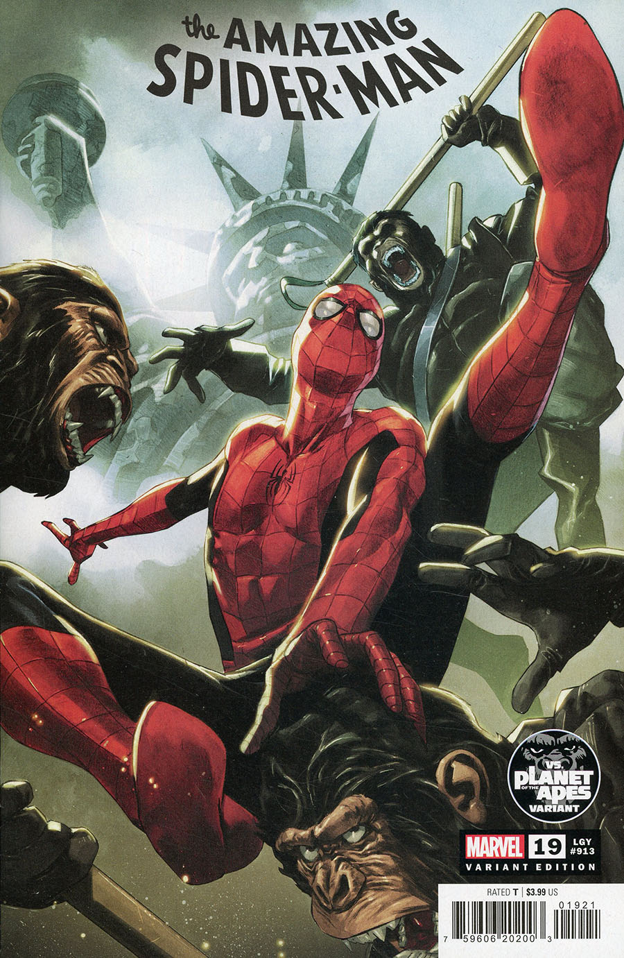 Amazing Spider-Man Vol 6 #19 Cover B Variant Francesco Mobili Planet Of The Apes Cover