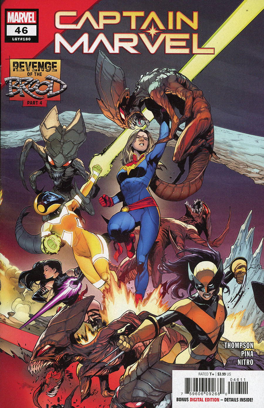 Captain Marvel Vol 9 #46 Cover A Regular Juan Frigeri Cover (Revenge Of The Brood Tie-In)