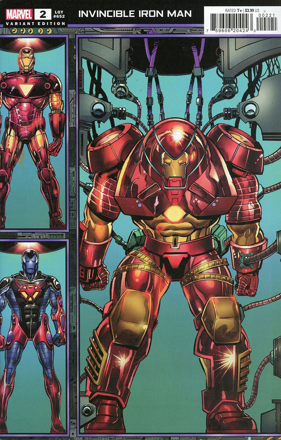 Invincible Iron Man Vol 4 #2 Cover B Variant Bob Layton Connecting Cover