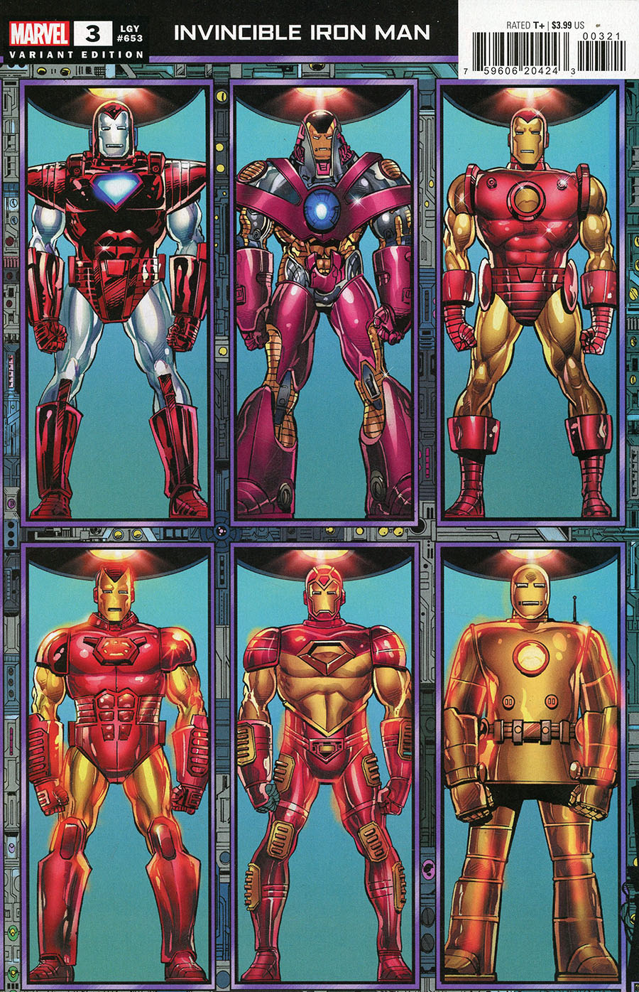Invincible Iron Man Vol 4 #3 Cover B Variant Bob Layton Connecting Cover