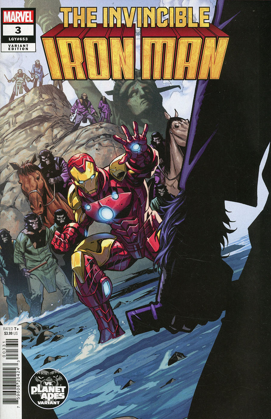 Invincible Iron Man Vol 4 #3 Cover C Variant Francesco Manna Planet Of The Apes Cover