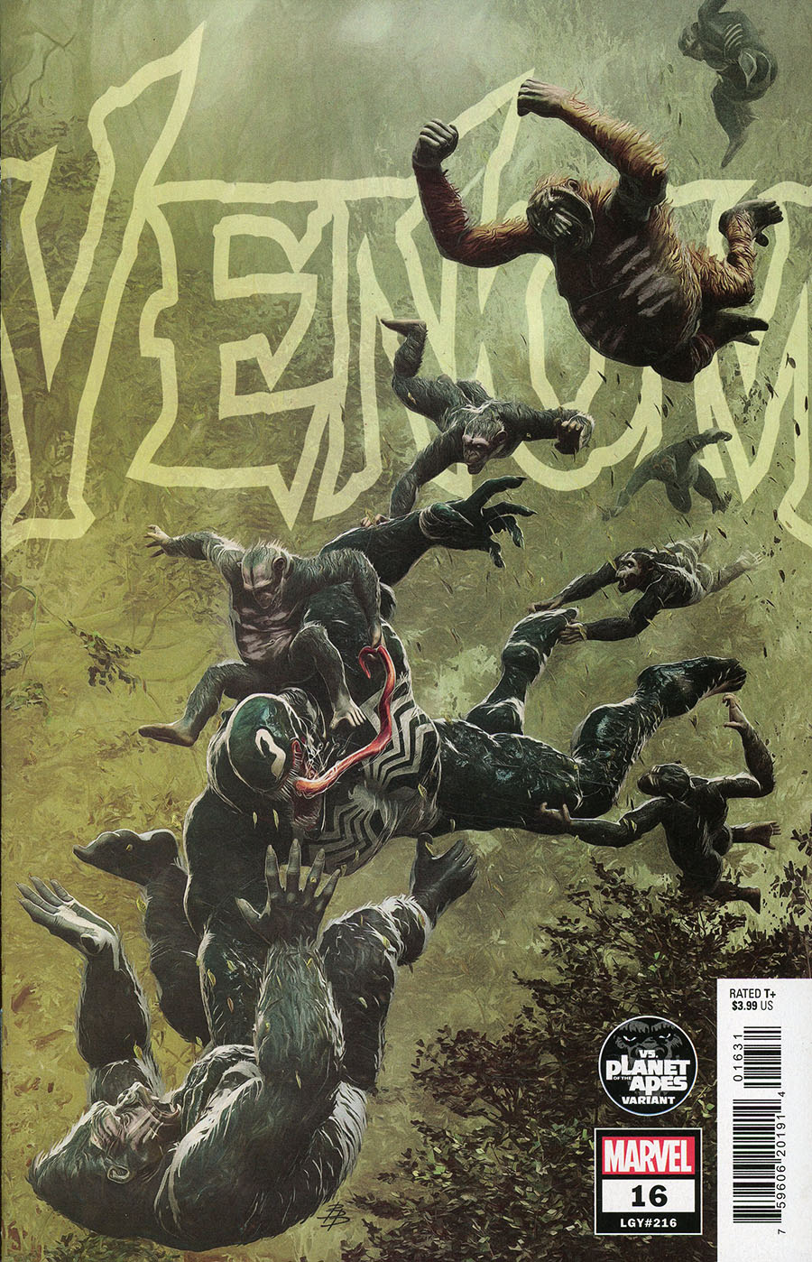 Venom Vol 5 #16 Cover B Variant Bjorn Barends Planet Of The Apes Cover (Dark Web Tie-In)