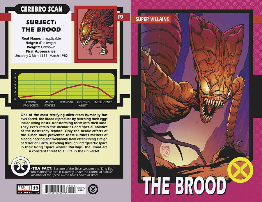 X-Men Vol 6 #19 Cover C Variant Giuseppe Camuncoli Trading Card Cover (Revenge Of The Brood Tie-In)