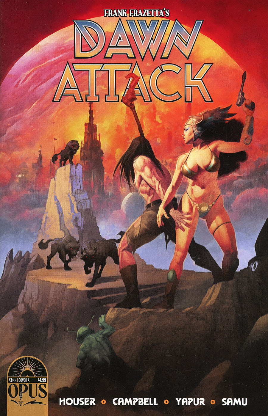 Frank Frazettas Dawn Attack #3 Cover A Regular Ariel Olivetti Cover