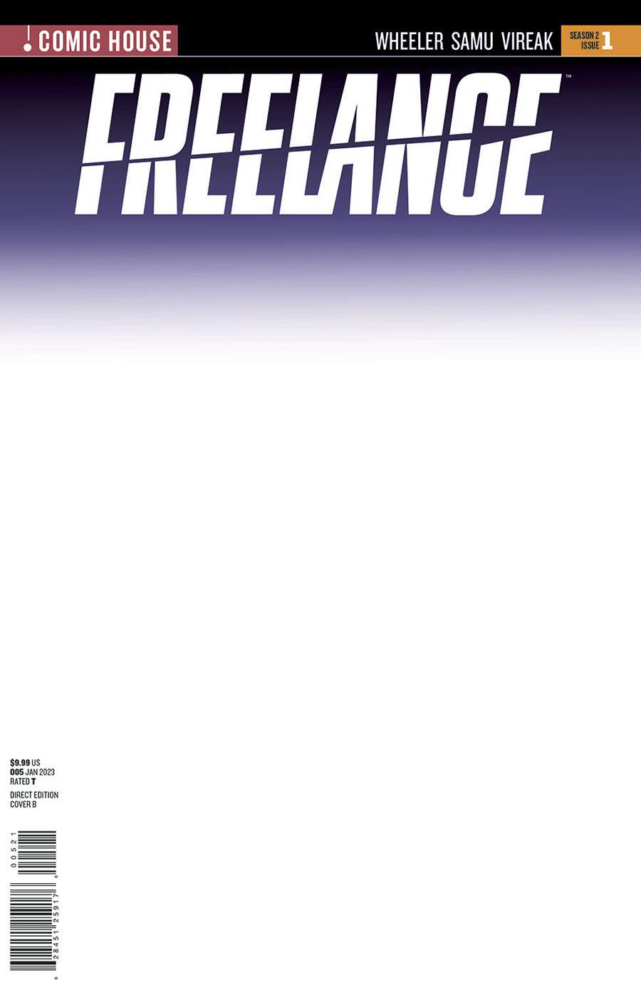 Freelance Season 2 #1 Cover B Variant Blank Cover