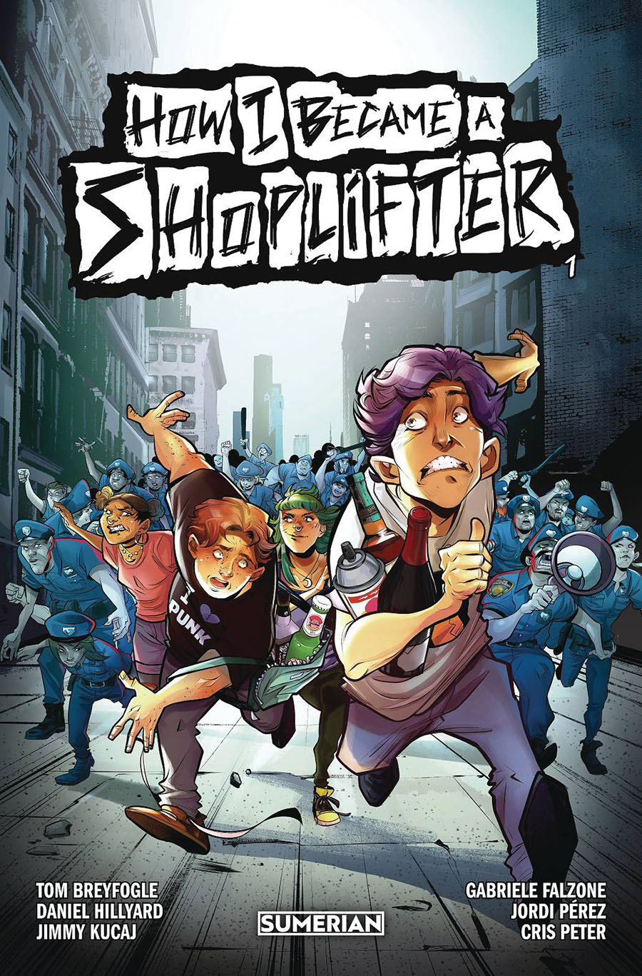 How I Became A Shoplifter #1 Cover C Variant Giulia Giacomino Running From Cops Cover