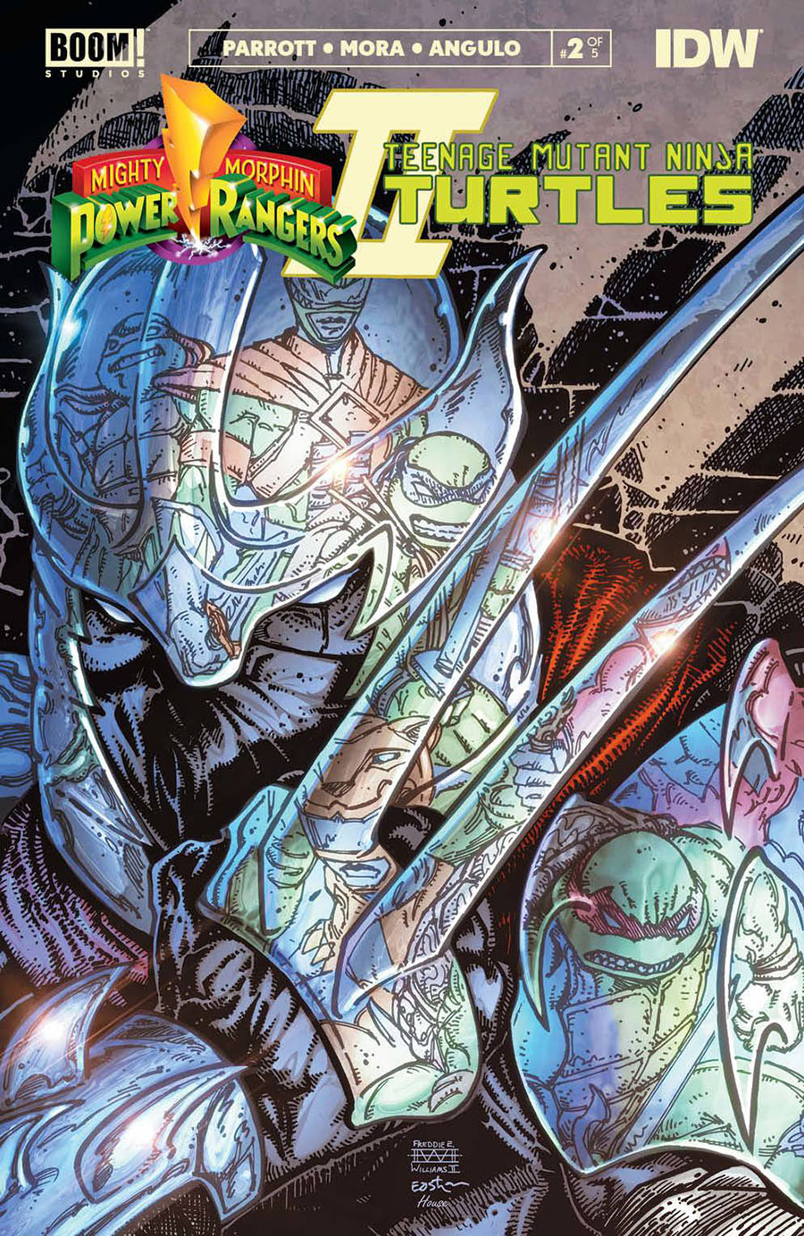 Mighty Morphin Power Rangers Teenage Mutant Ninja Turtles II #2 Cover B Variant Kevin Eastman & Freddie E Williams II Cover