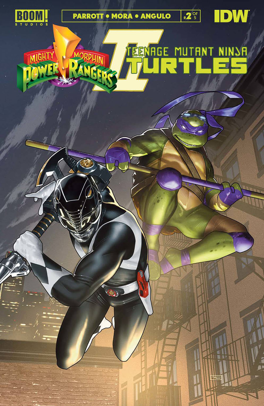 Mighty Morphin Power Rangers Teenage Mutant Ninja Turtles II #2 Cover E Variant Taurin Clarke Card Stock Cover