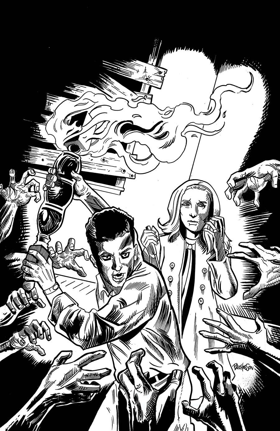 Night Of The Living Dead Revenance #3 Cover D Limited Edition Buz Hasson & Ken Haeser Black & White Cover