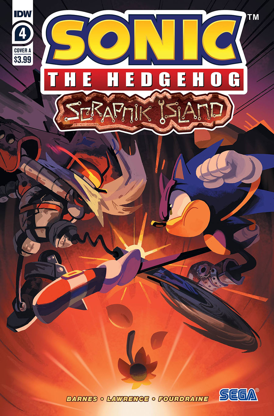 Sonic The Hedgehog Scrapnik Island #4 Cover A Regular Nathalie Fourdraine Cover