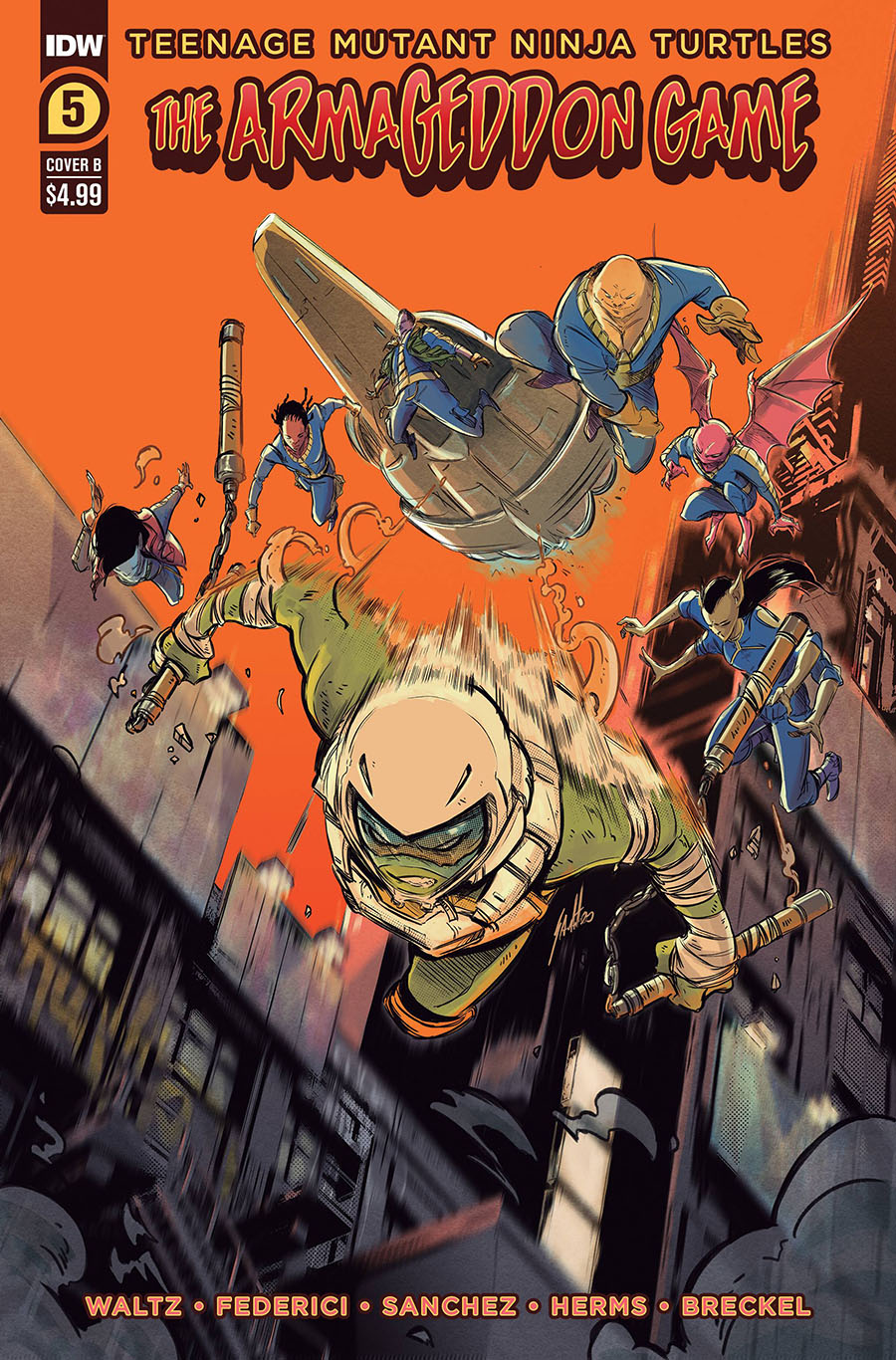 Teenage Mutant Ninja Turtles Armageddon Game #5 Cover B Variant Cover