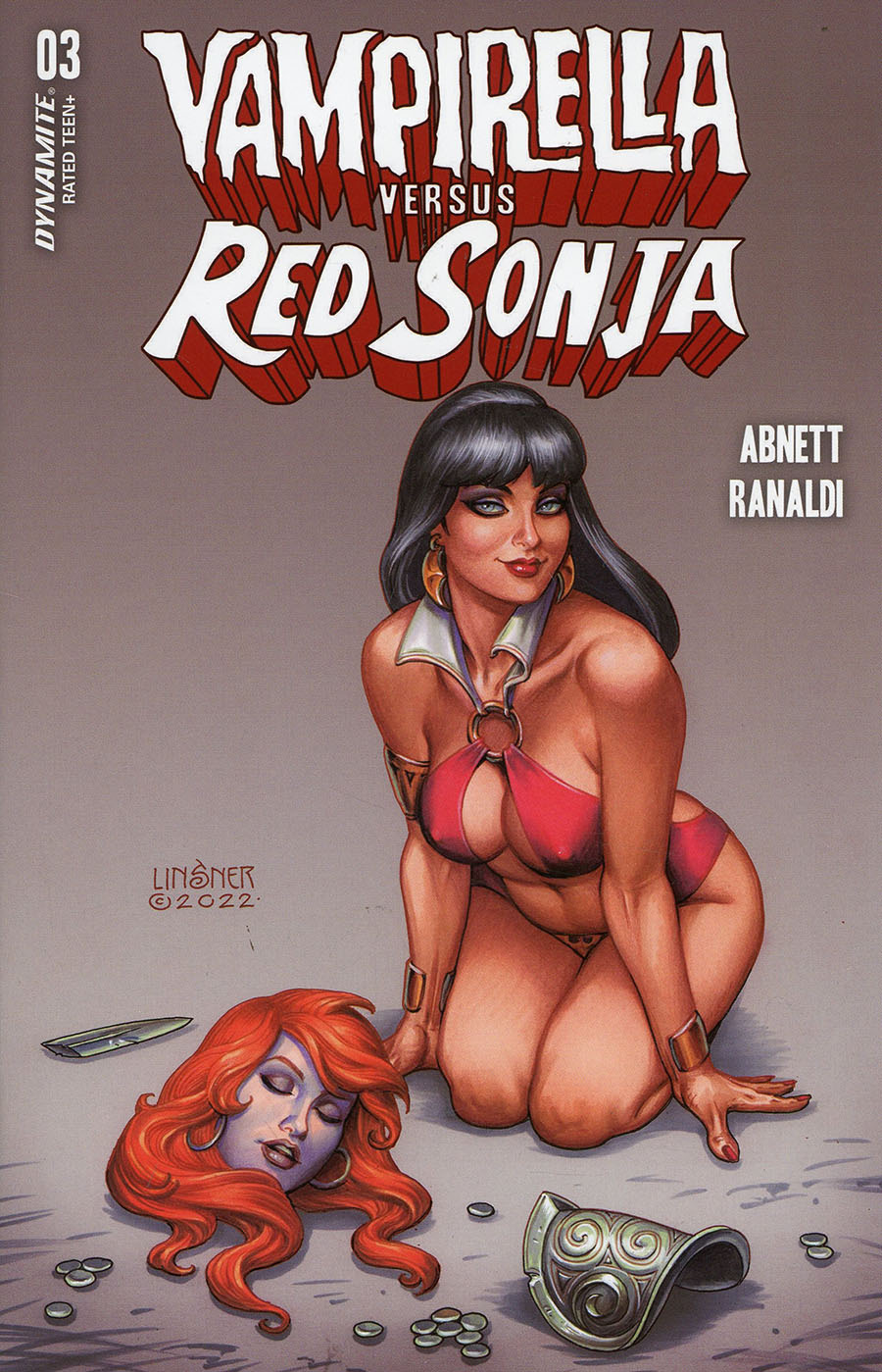 Vampirella vs Red Sonja #3 Cover B Variant Joseph Michael Linsner Cover