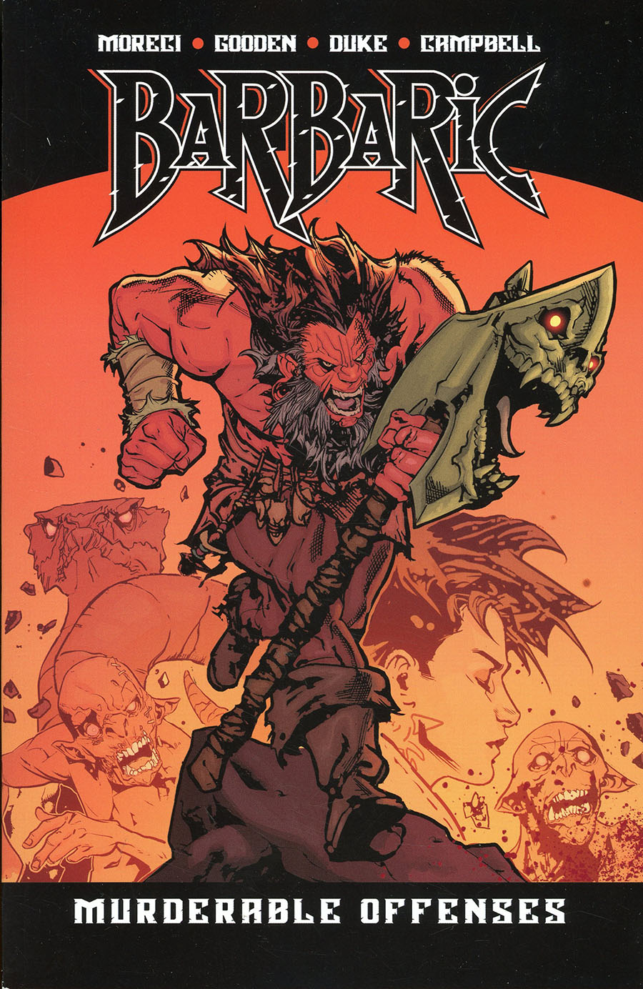 Barbaric Vol 1 Murderable Offenses TP Direct Market Exclusive Nathan Gooden Variant Cover