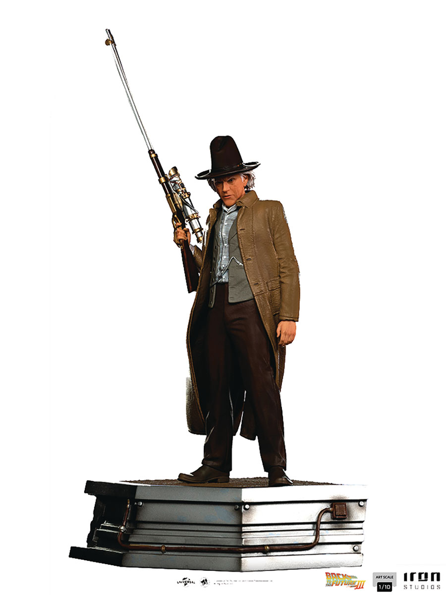 Back To The Future Part III Doc Brown Art Scale 1/10 Scale Statue