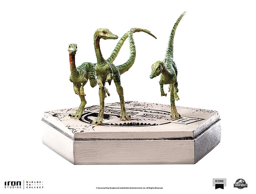 Jurassic World Compsognathus Icons Statue