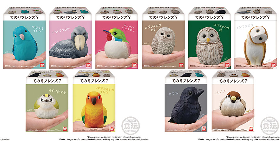 Tenori Friends 7 Birds Shokugan Friends Mini Figure Blind Mystery Box 12-Piece Display