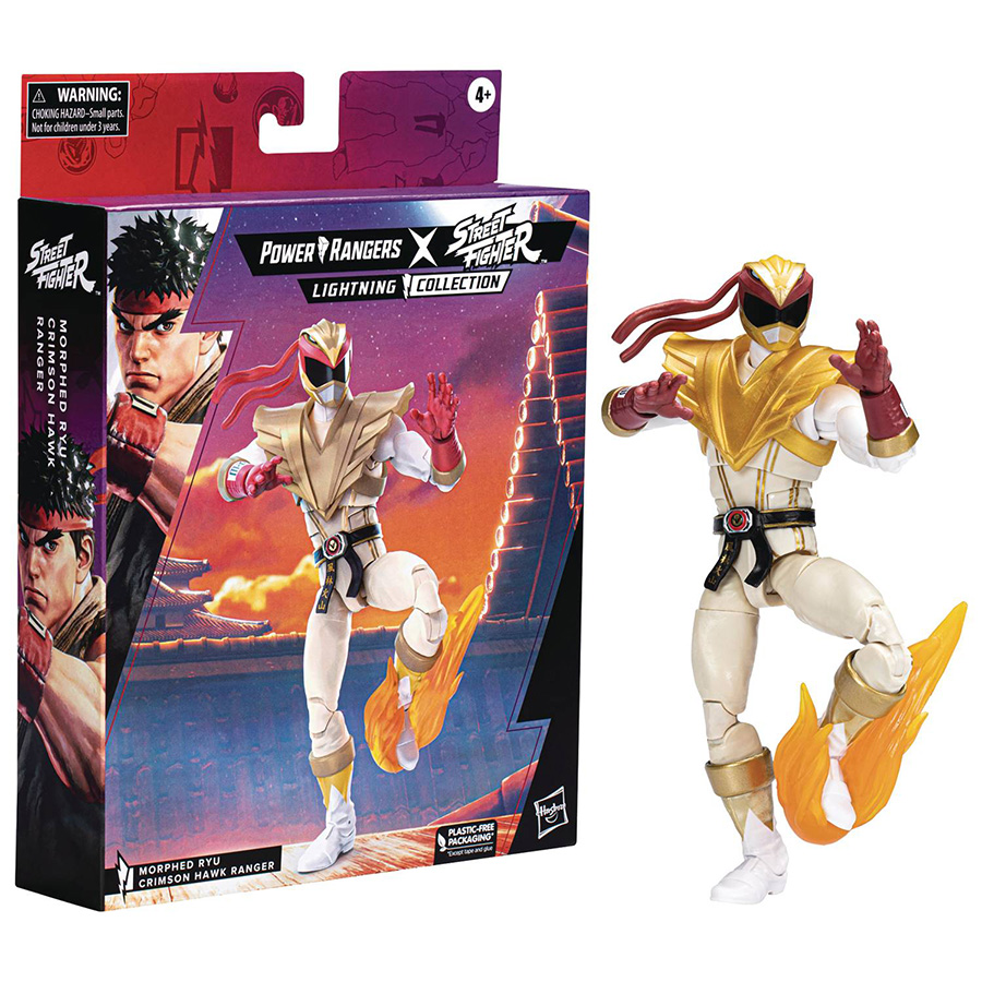 Mighty Morphin Power Rangers x Street Fighter Crimson Hawk Ranger 6-Inch Action Figure