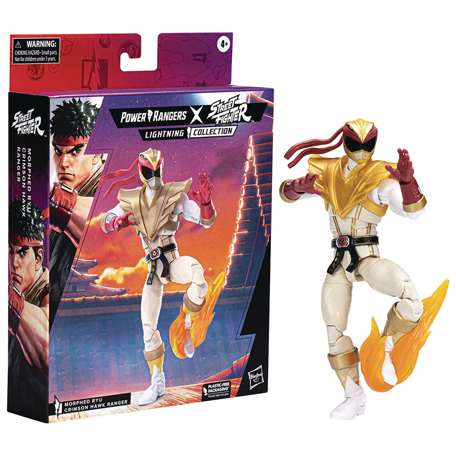 Mighty Morphin Power Rangers x Street Fighter Crimson Hawk Ranger 6-Inch Action Figure Case