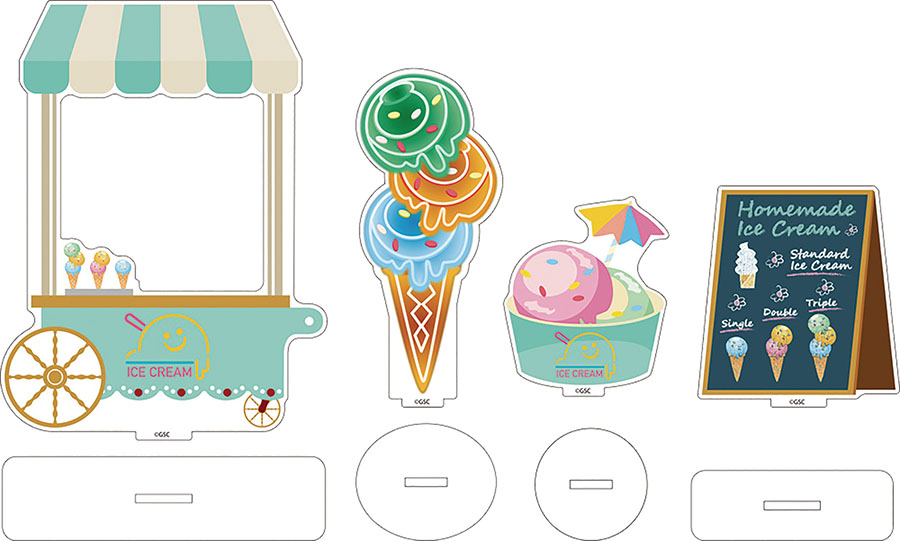 Nendoroid More Acrylic Stand Decorations - Ice Cream Parlor