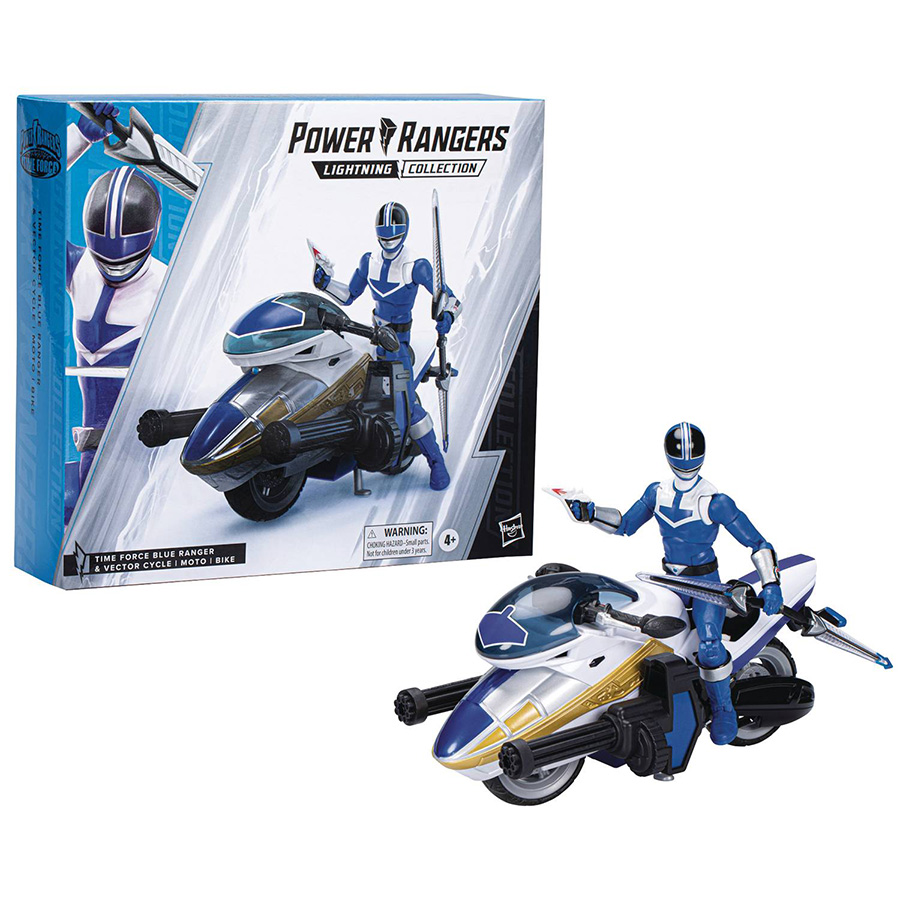 Power Rangers Lightning Collection Time Force Blue Ranger With Vector Cycle Deluxe 6-Inch Action Figure