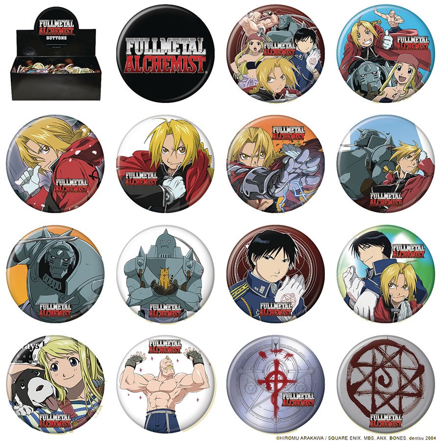 Fullmetal Alchemist Button 144-Count Assortment Case