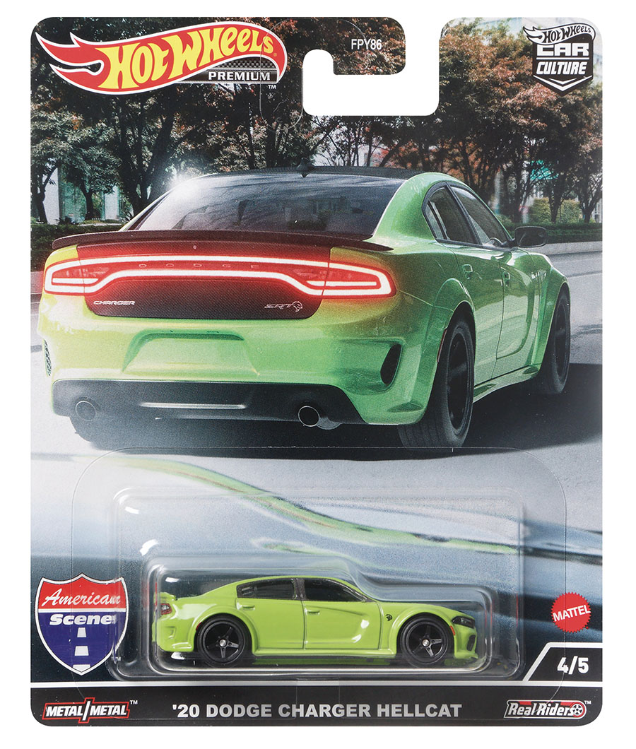 Hot Wheels Car Culture Circuit Legend 2020 Dodge Charger SRT Hellcat Vehicle Case